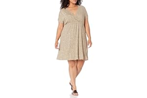 Amazon Essentials Women's Surplice Dress (Available in Plus Size)