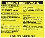 Brady 93733 Vinyl Hazardous Material Label , Black