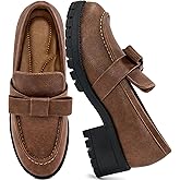 HARENCE Platform Loafers for Women Dressy: Casual Comfortable Slip On Chunky Loafer Walking Penny Work Business Office Shoes
