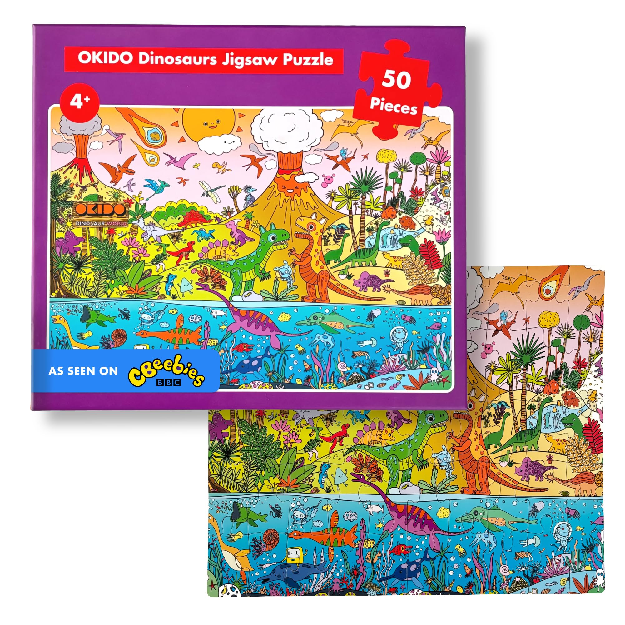 Messy goes to OKIDO 50 Piece Puzzle Dinosaur Puzzles for 4+ Year Olds - Jigsaw Puzzles for Kids — image 1