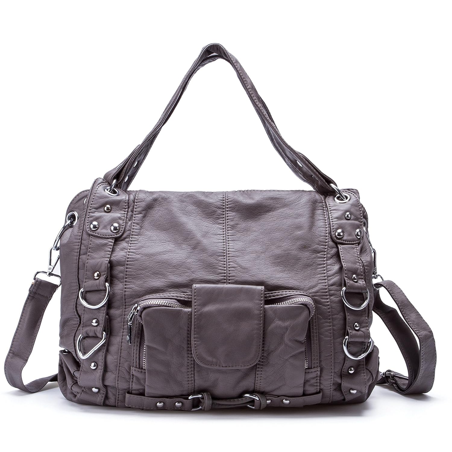 BAIGIO Bolso de Mano para Mujer Bolso Bandolera del Cuero Suave Piel