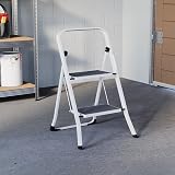Home Vida 2 Step Ladder Heavy Duty Steel Folding White 150kg Load view 8