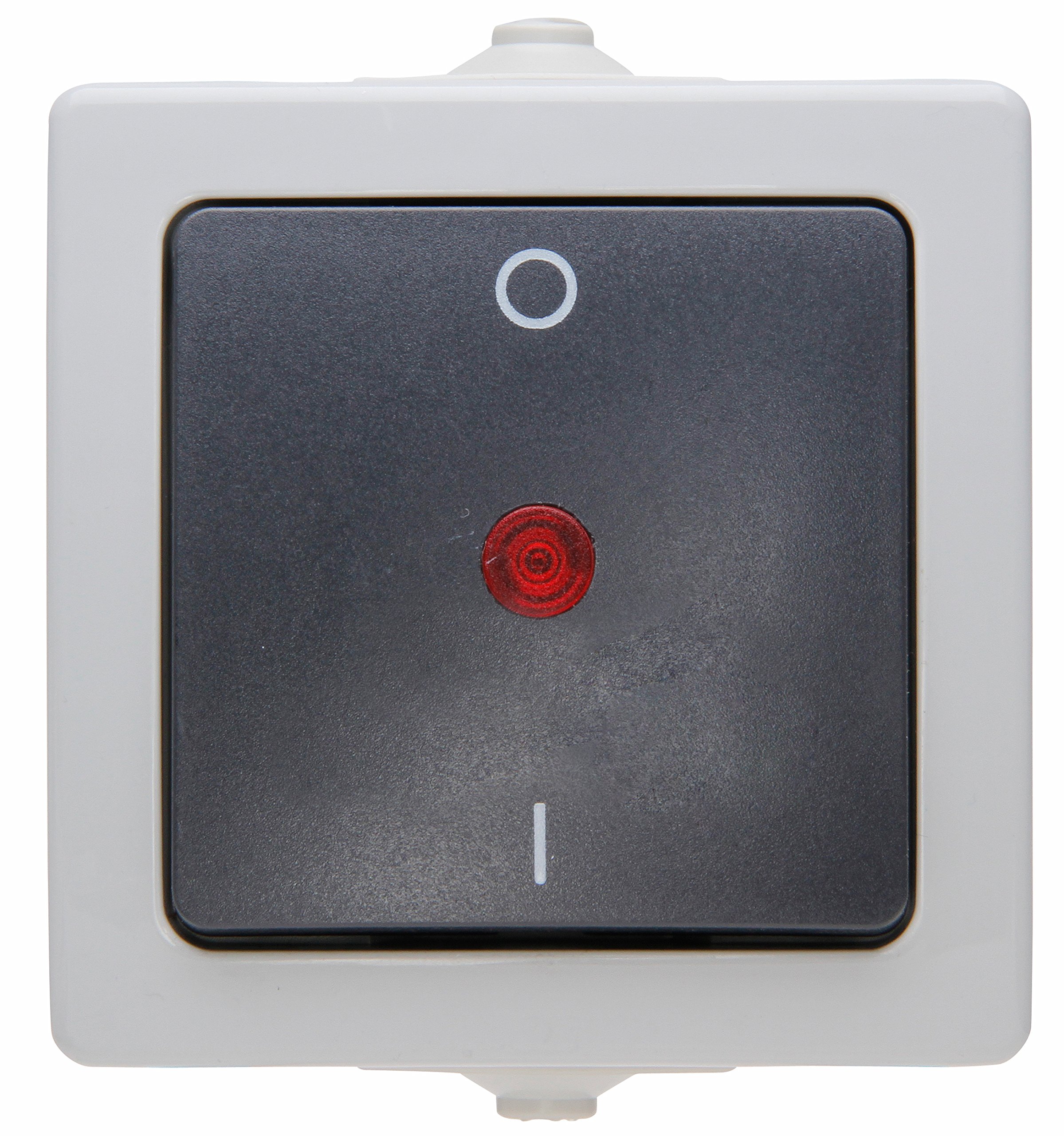 Kopp 565296007 2-Pole Illuminated Surface-Mount Switch