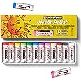 SAKURA Cray-Pas Junior Artist Oil Pastel Set - Chubbies Pastel Size - Soft Oil Pastels for Kids & Artists - 12 Colors
