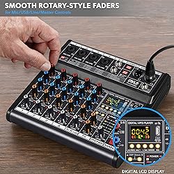 Pyle Professional Bluetooth DJ Audio Mixer