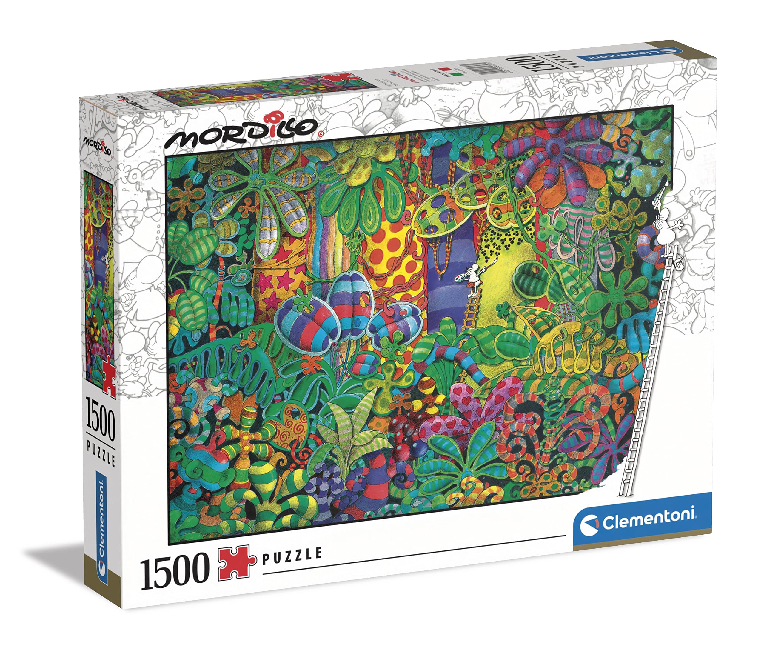 Clementoni - 31657 - Puzzle Mordillo - Jigsaw Puzzle 1500 Pieces, Jigsaw Puzzle For Adults - Made In Italy