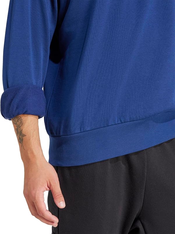 Sweatshirt Feelcozy Fleece Essentials Masculino, Azul Escuro/Branco, XXL — foto 5 de 6