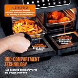 Tower Vizion Dual Compartment Air Fryer Oven 11L Vortx Digital Touch Panel view 4