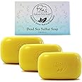Natural Elephant Dead Sea Sulfur Soap 4.4 oz with Dead Sea Salt, Aloe Vera, Sulphur Face and Body Cleanser Bar for All Skin Types (3 Pack (13.2 oz Total))