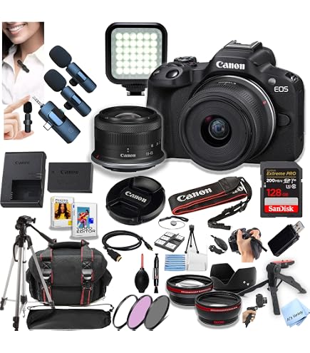 Amazon.com : Canon EOS R50V Mirrorless Camera with 14-30mm + 55
