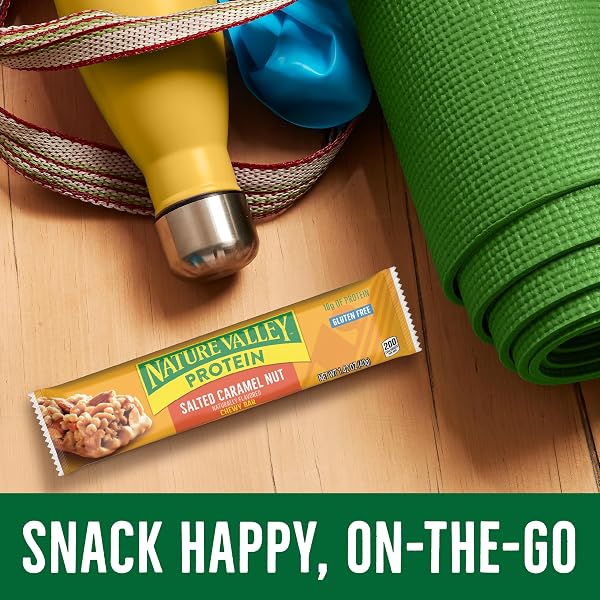 NATURE VALLEY PROTEIN CHEWY SNACK BARS, SALTED CARAMEL NUT, 15 BARS, 21.3 OZ