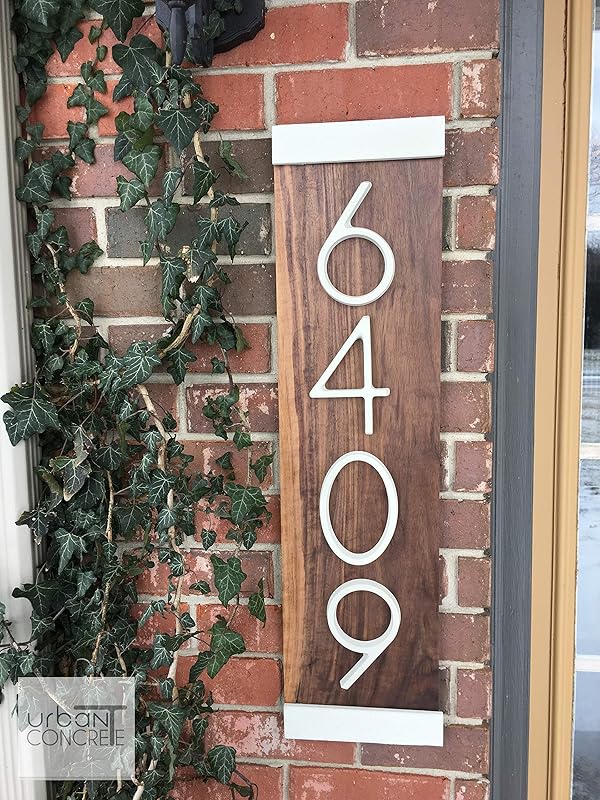 Modern House Numbers Vertical, House Numbers Sign, Modern