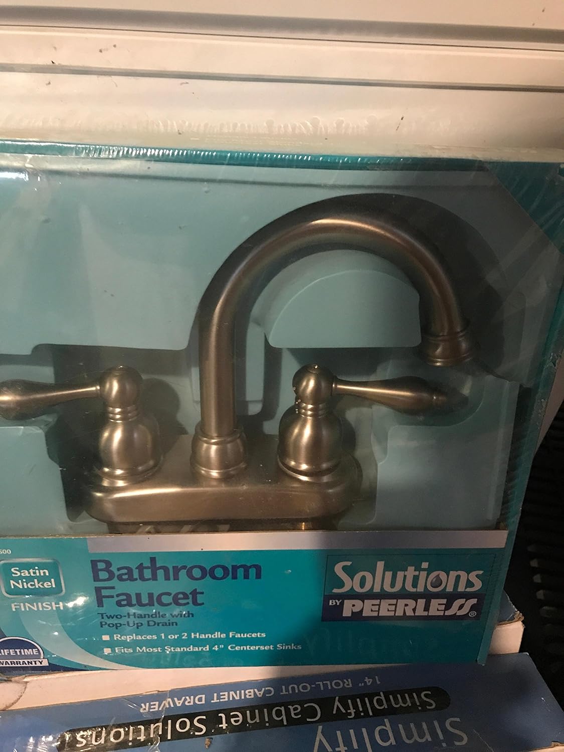 Solutions by peerless bathroom bath faucet satin nickel