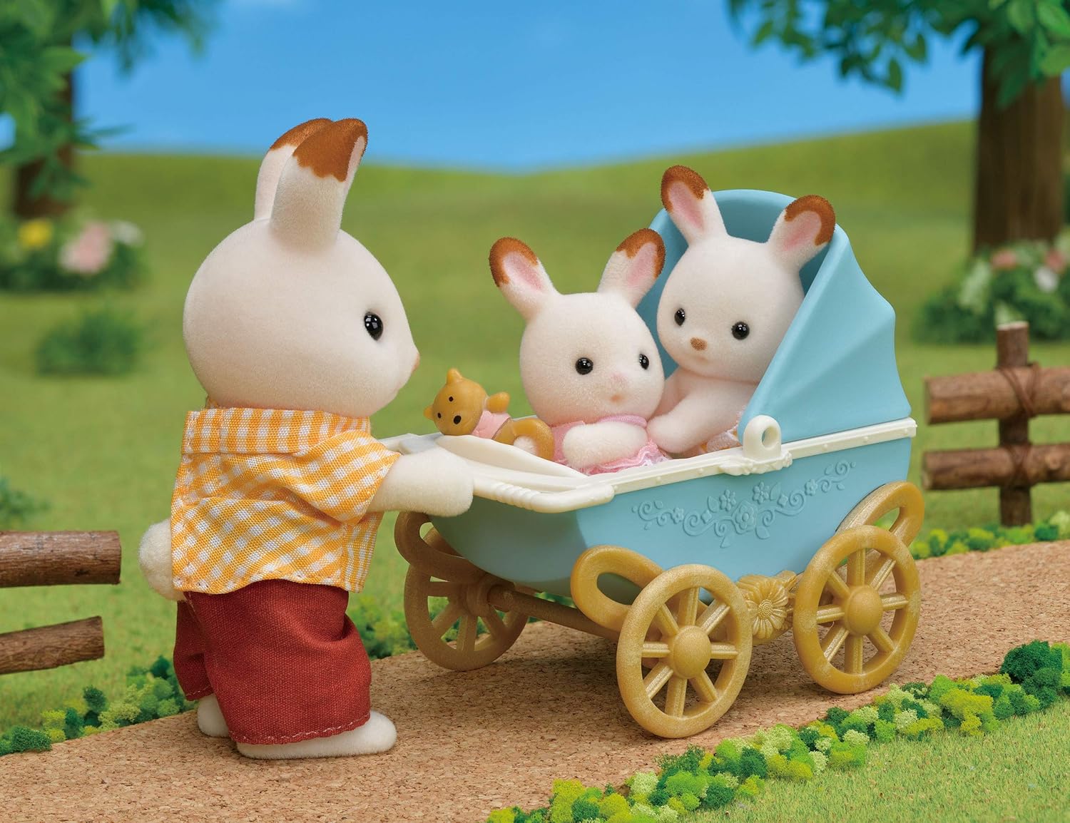 sylvanian poussette double