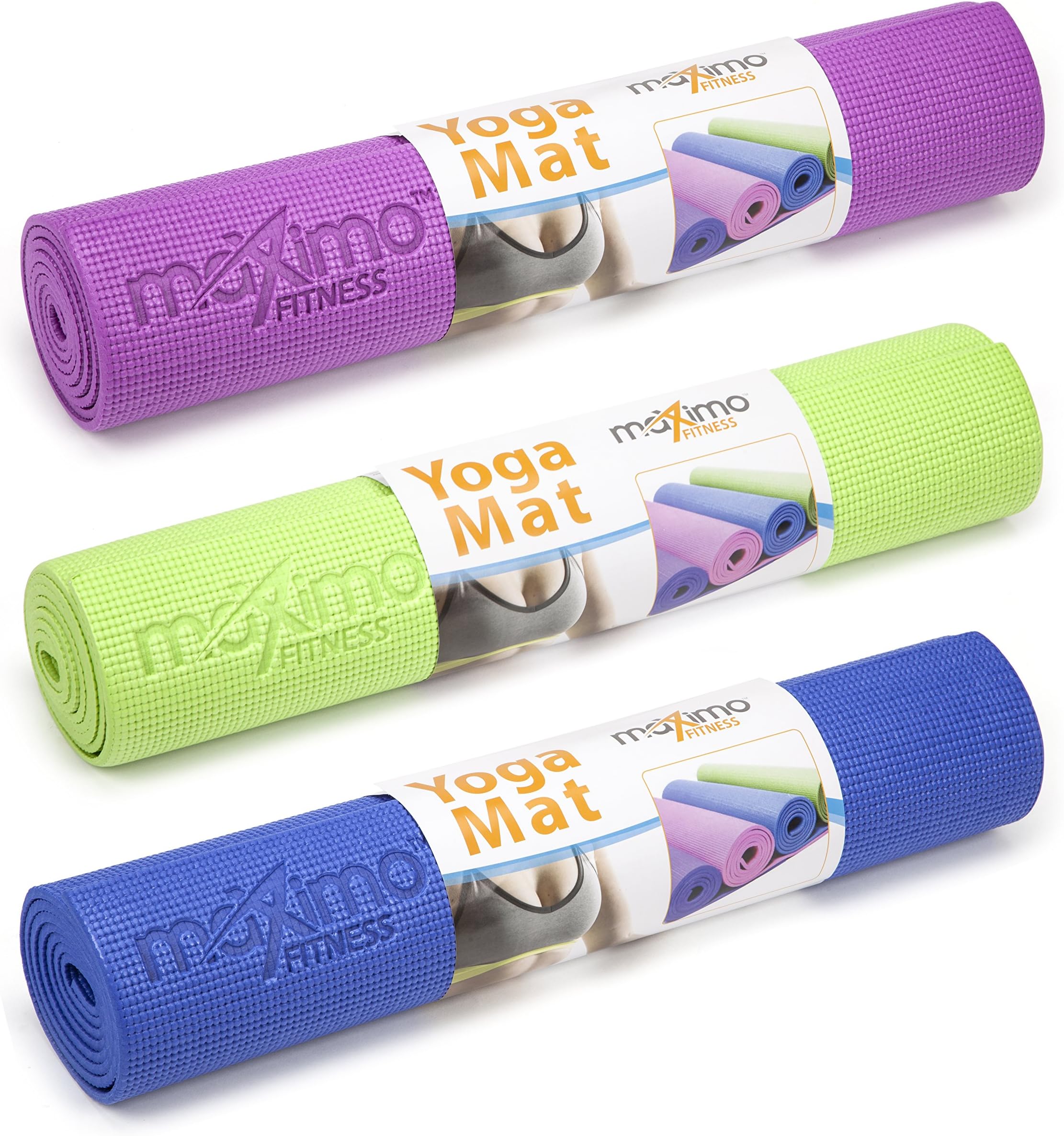 Maximo Fitness Yoga Mat and Bag, Blue