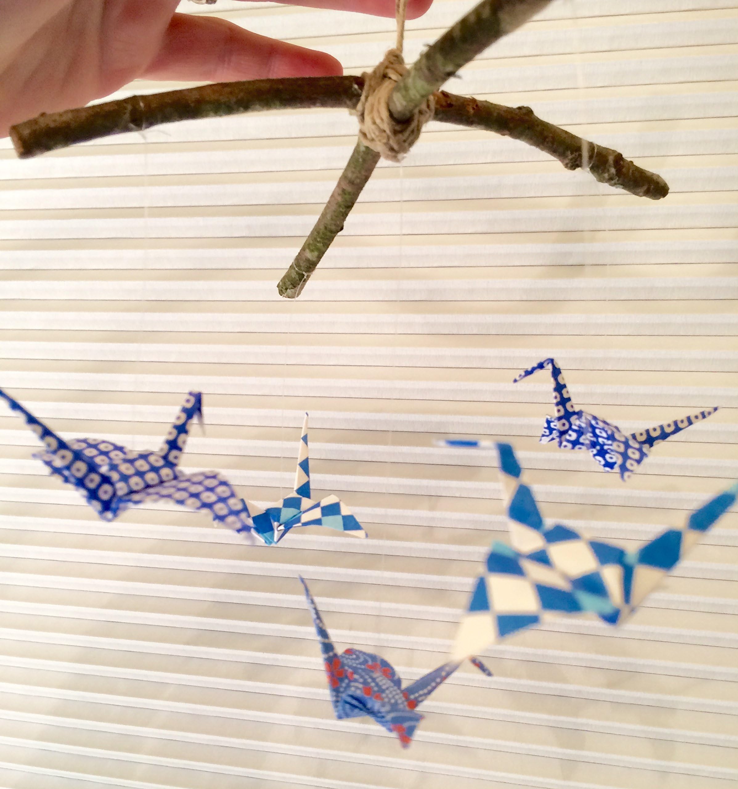 Miniature Origami Crane Mobile