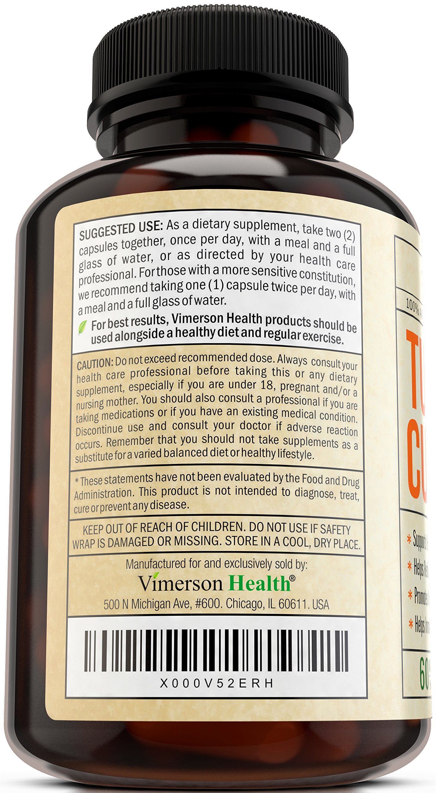 Turmeric Curcumin with BioPerine Joint Pain Relief AntiInflammatory