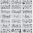 CZONG 21 Pieces Letter Stencils for Painting on Wood Canvas Laser Cut Painting Stencil - Large Alphabet Welcome Calligraphy Font Suitable for Home Decor & DIY Craft Projects