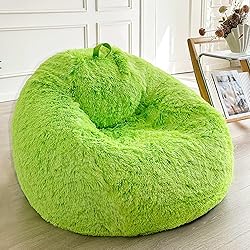 LIFEREVO Fluffy Bean Bag Chair Cover