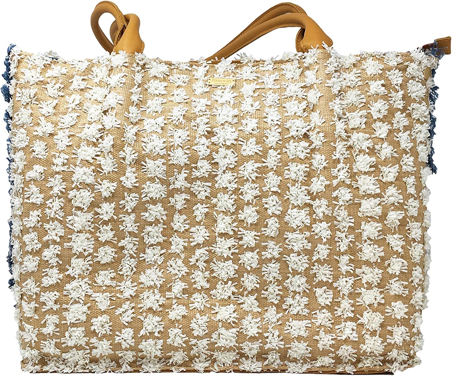 zip tote bag with studded sides