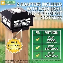 GreenLighting Modern Solar Post Cap Lights Fits 4x4