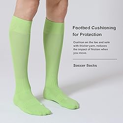 CelerSport 2 Pack Soccer Socks for Youth Kids Adult