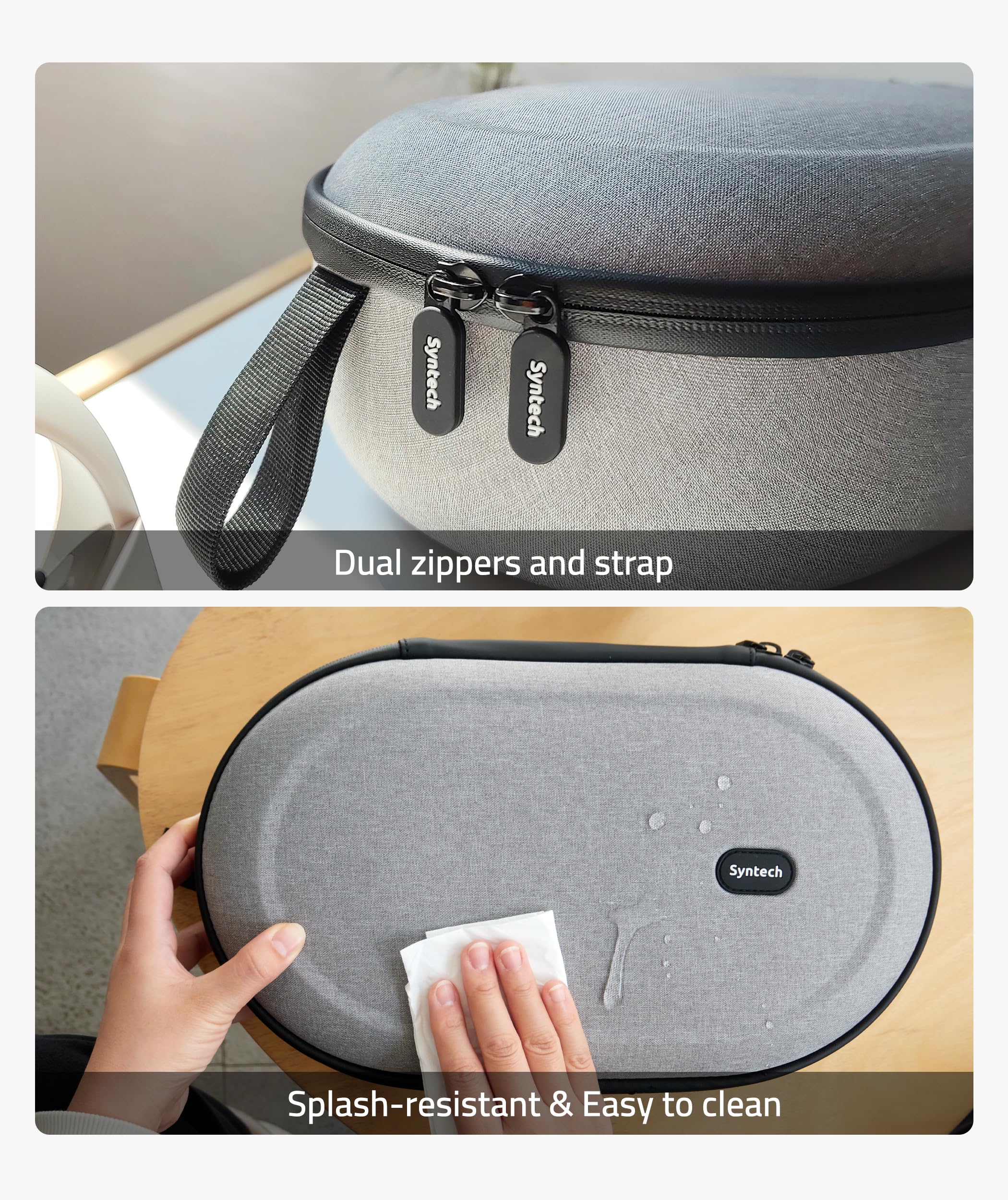 Syntech Hard Carrying Case Compatible with Meta Quest 3S/Quest 3/Oculus Quest 2/VP/Pico4, Accessories VR Headset with Elite Strap, Touch Controllers for Travel Storage (Do Not Fit 3rd-party Headstrap)