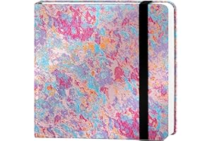 Funto Watercolor Journal, 6.3x6.3, 24 Sheets, 100% Cotton Cold Press, 300gsm/140lb, Inner Paper Pocket, Art Supplies for Mixed Media