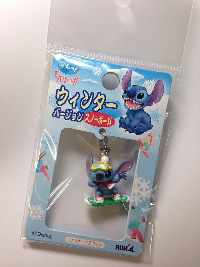 Amazon ご当地スティッチ ウインターバージョン スノボ ファスナーマスコット アニメ 萌えグッズ 通販