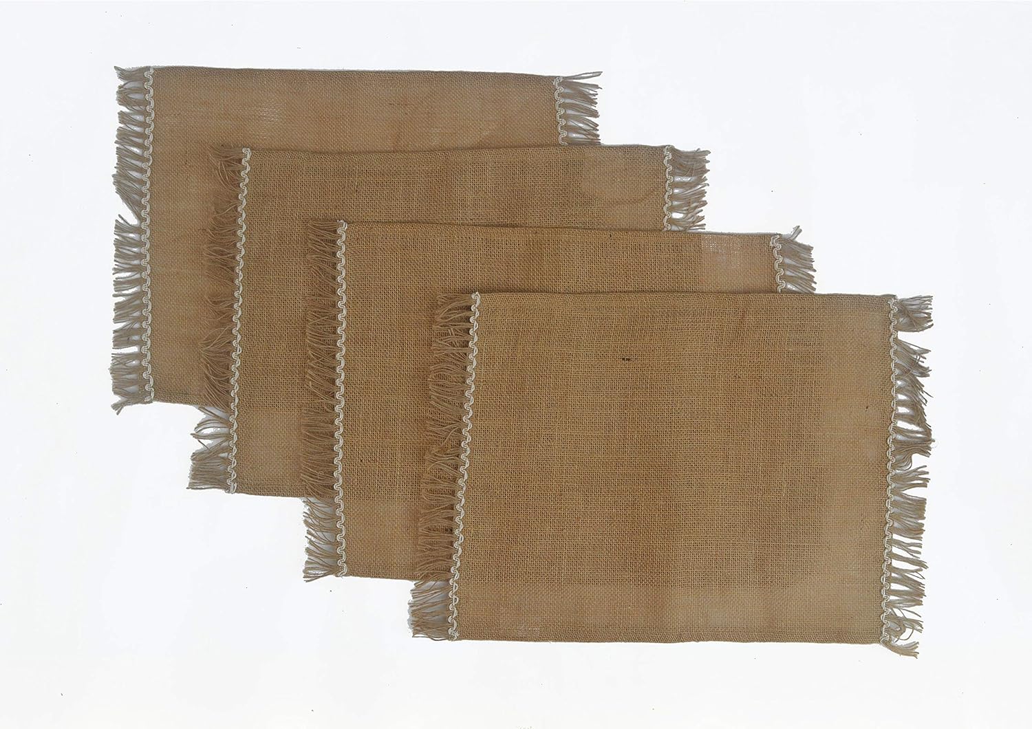 Chardin home 100 Natural Jute Burlap with Lace Fringes