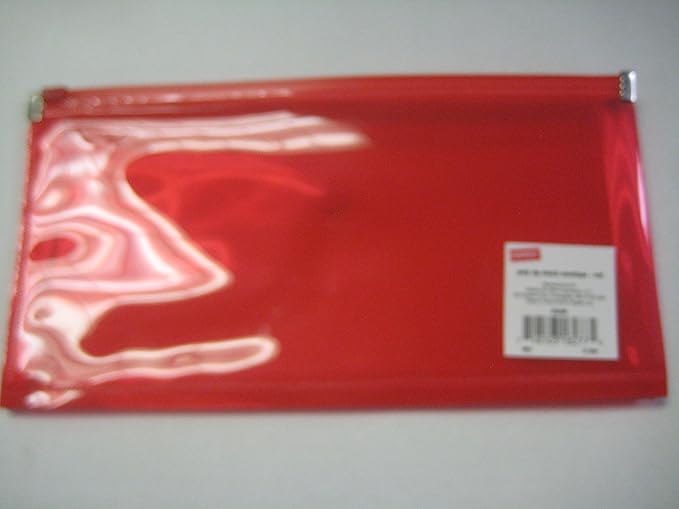 Filing, Storage & Binding Staples Poly Zip Envelopes Check Size Clear with Assorted Zippers 5/PK