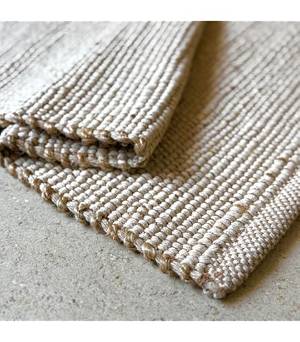 Amazon.com: Rugs USA Mozai Fringed Wool-Blend Area Rug, 5x8, Beige