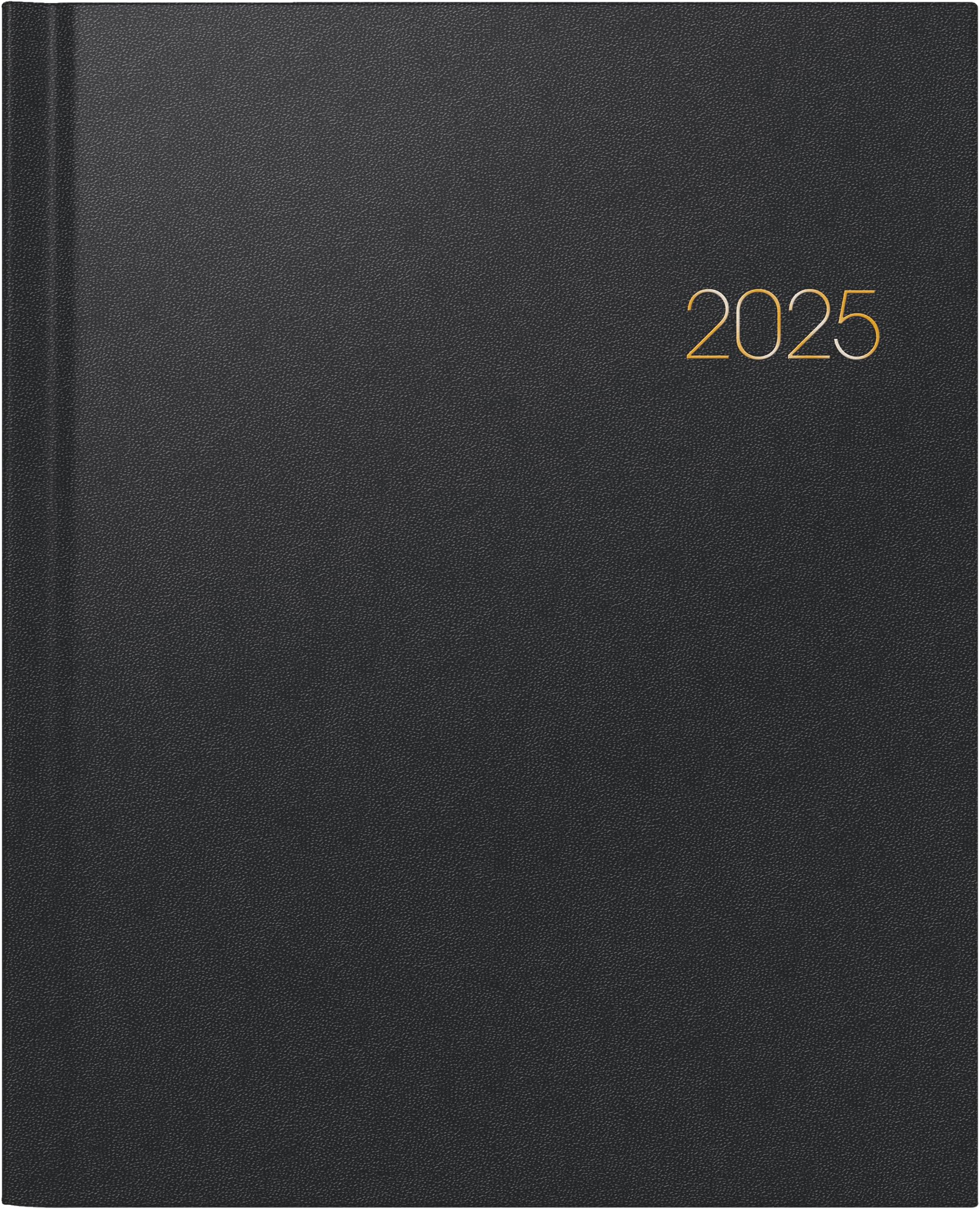 BRUNNEN Book Calendar Model Manager Wt 7 weektimer (2025), 2 Pages = 1 Week, 210 × 260 mm, 160 Pages, Balacron Cover, Black