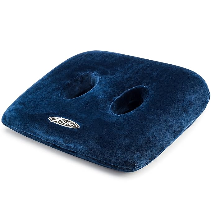 Aylio Ischial Tuberosity Comfort Foam Seat Cushion with Two Holes for