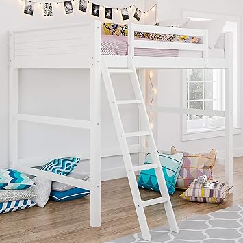 Dorel Living Denver Loft Bed Full White Amazon In Home Kitchen Full Size Bed Loft Bed