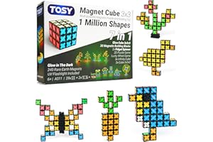 TOSY Magnet Cube 3x3-30 Blocks, 240 Magnets, Easter Basket Stuffers for Kids, Multipurpose: Creative Building Blocks, Transfo