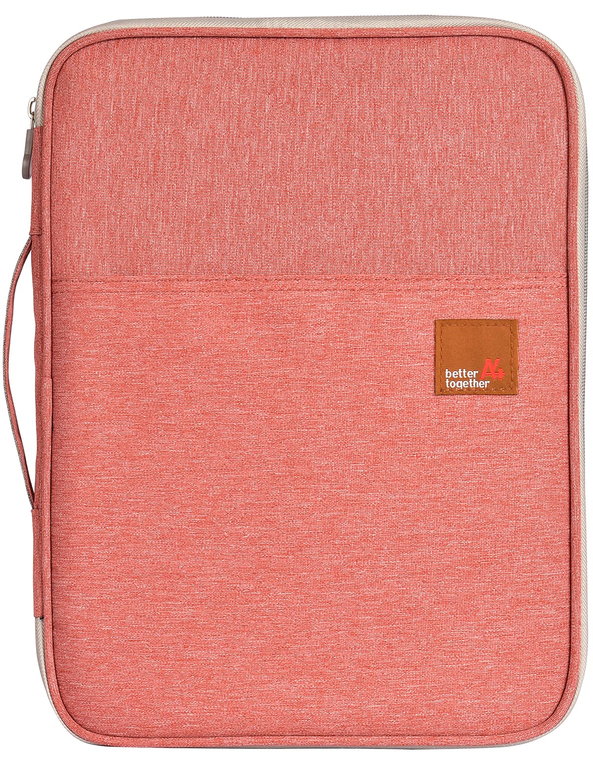 Lanola Multi-Functional A4 Document Bags Waterproof File Document Holder Travel Gear Bags with Zipper Portfolio Organizer Electronics Accessories Bag(Wine Red)