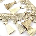 BEL AVENIR Lace Chainette Fringe Trim - Polyester Tassel Trim 6.8 Yards X 2 Inches, Hand Knitted For DIY Home Decor - View #10