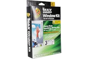 Duck MAX Strength Heavy Duty Insulating Film Window Kit, 3-Window, 62-Inch x 126-Inch, Indoor, 284351