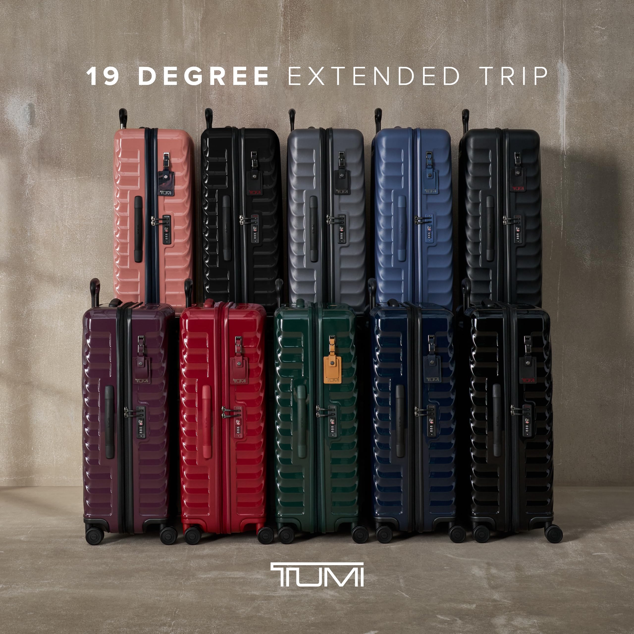 TUMI 19 Degree Extended Trip Expandable 4 Wheeled Packing Case - Hard Shell Suitcase - Roller Suitcase Checked Bag - Navy