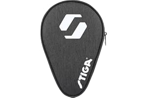 Stiga Racket Case Eco Rival, Practical Bag with Space for 1 Table Tennis Racket - Made of Durable, Recycled Plastic, Black, för 1 Bordtennisracket, Racket Case