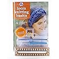 Authentic Knitting Board Knitting Reference Guide/Tool Kit, with 32 peg wood loom