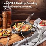 SENSARTE 30cm Deep Nonstick Frying Pan 4.7L with Lid Induction Friendly view 8