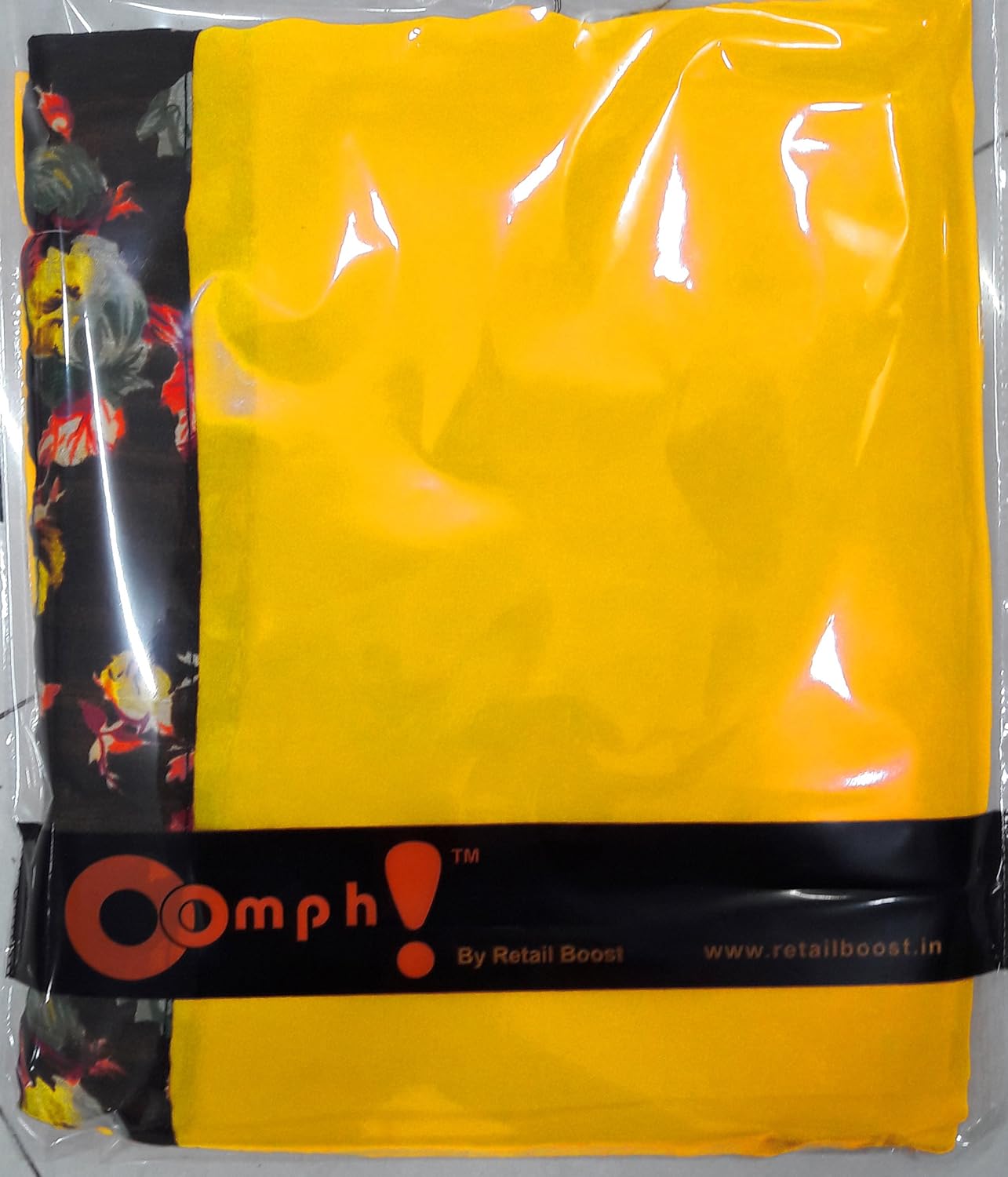 oomph! women's georgette saree with blouse piece