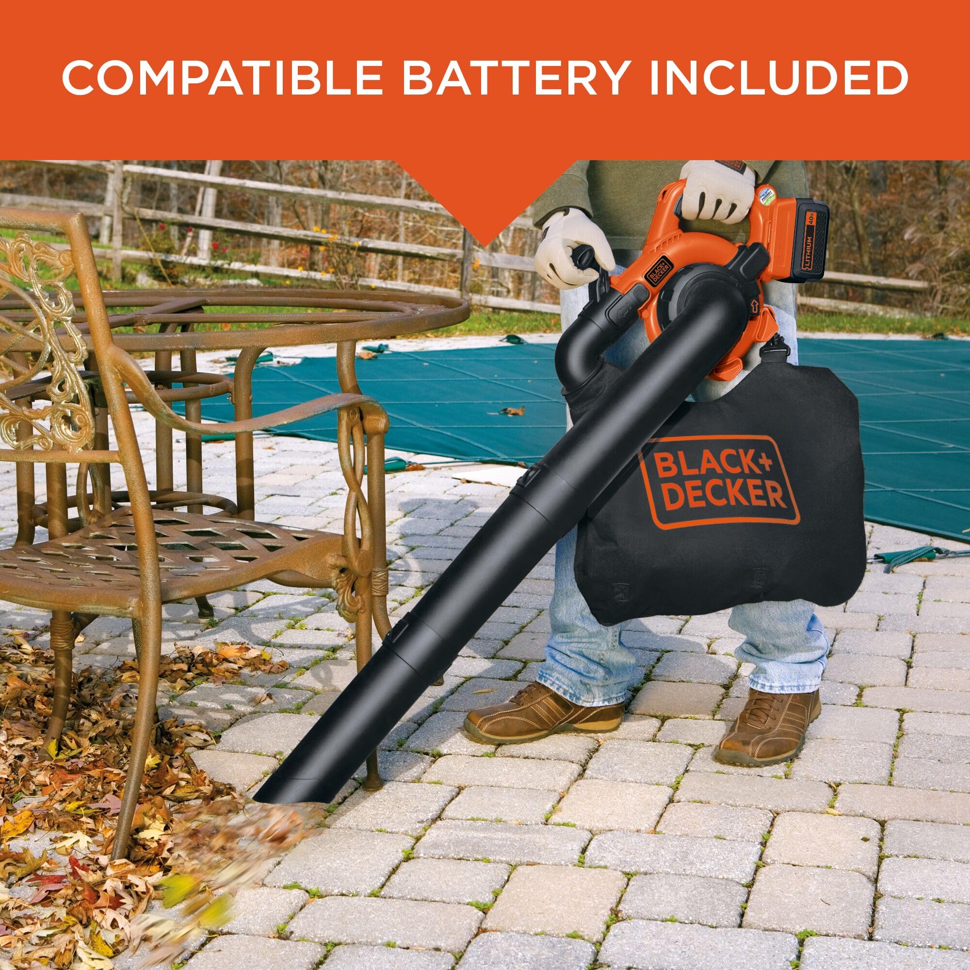 Mua BLACK+DECKER Leaf Blower Cordless Leaf Vacuum and Mulcher Combo Kit ...