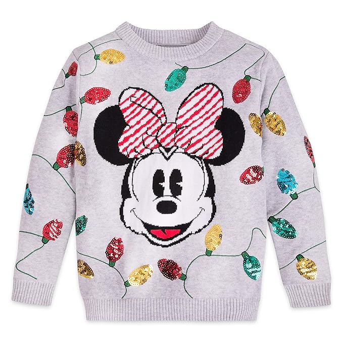 Disney Minnie Mouse Holiday Sweater for Girls, Size 3 Amazon.in