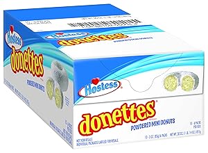 Hostess Donettes Mini Donuts, Powdered, 10 Count