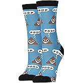 ooohyeah Funny Emoji Crew Socks for Women, Crazy Dress Cotton Socks, Novelty Cute Socks Gift, Shoe Size 5-10