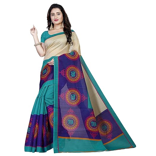 Bhagalpuri Silk Saree with Blouse Piece (Free Size)