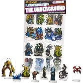Arcknight Flat Plastic Miniatures: Underground; 62 Unique Subterranean-Themed Minis for DND 5e and Pathfinder; Affordable, Skinny Figurines for Dungeons and Dragons and Other Tabletop RPG Games